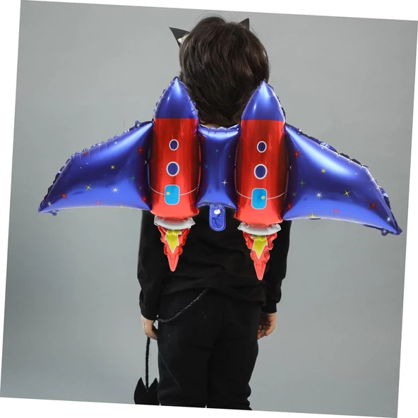 Roket Kanatlı Folyo Balon 106x57 cm - Resim 4
