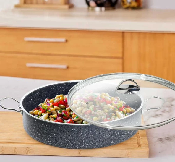 Eda ZK-054 Zeyna 28 cm Granit Pilav Karnıyarık Tencere ürün görseli 1