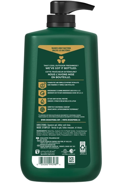 Irish Spring Original Vücut Şampuanı 887ML - Resim 2