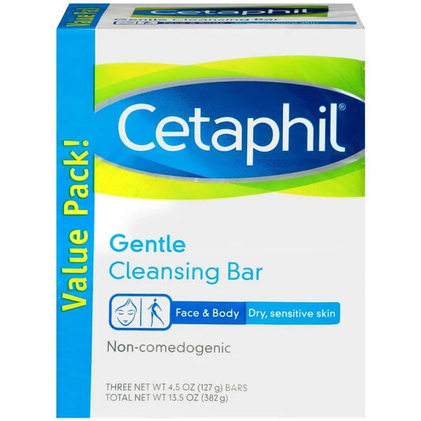 Cetaphil Nazik Temizleyici Sabun 3x127GR ürün görseli 1