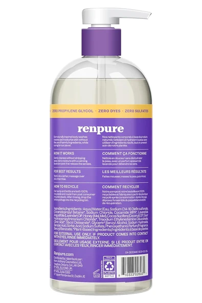 Renpure Lavanta ve Bal Rahatlatıcı Duş Jeli 710ML - Resim 2