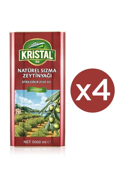 Natürel Sızma Zeytinyağı 5 L Teneke Dg X 4 Adet (toplam: 20 Litre) ürün görseli 1