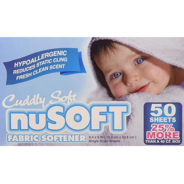 Nusoft Kurutma Makinası Özel Yumuşatıcı Mendil 50 Kullanım ürün görseli 1