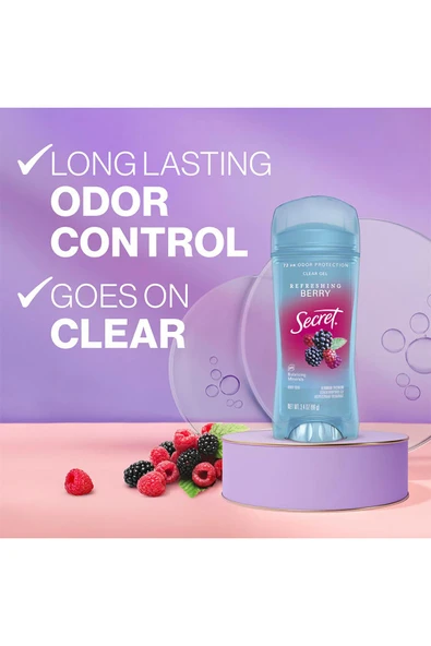Secret Refreshing Berry Antiperspirant Jel Deodorant 73GR - Resim 4