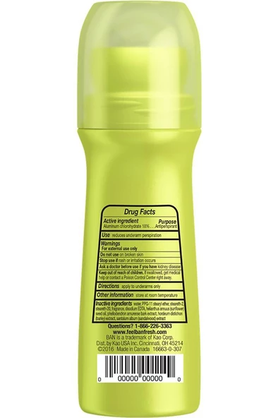 Ban Regular Roll-On Antiperspirant Deodorant 103ML - Resim 2