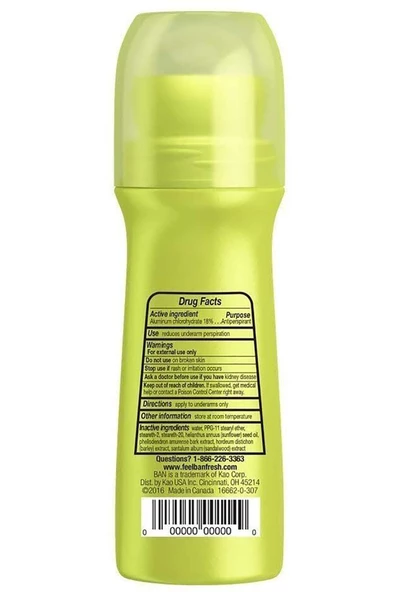 Ban Unscented Roll-On Antiperspirant Deodorant 103ML - Resim 2