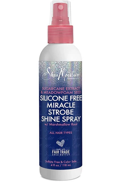 Shea Moisture Şeker Kamışı Özü ve Çayır Köpüğü Tohumu Silikonsuz Parlatıcı Saç Spreyi 118ML ürün görseli 1