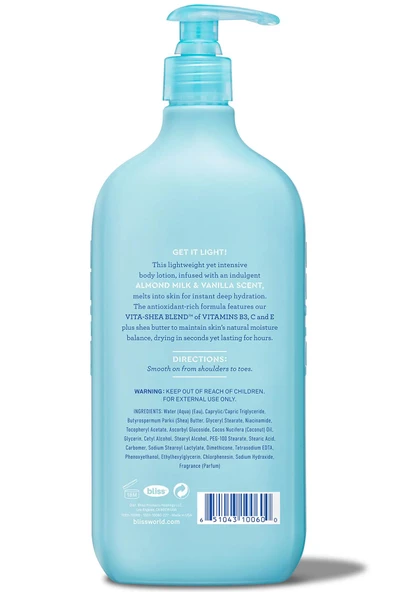 Bliss Badem Sütü ve Vanilya Vücut Losyonu 470ML - Resim 2