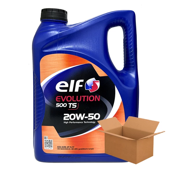 Elf Evolution 500 TS 20W-50 Motor Yağı 3 x 4 Litre (1 KOLİ) ürün görseli 1
