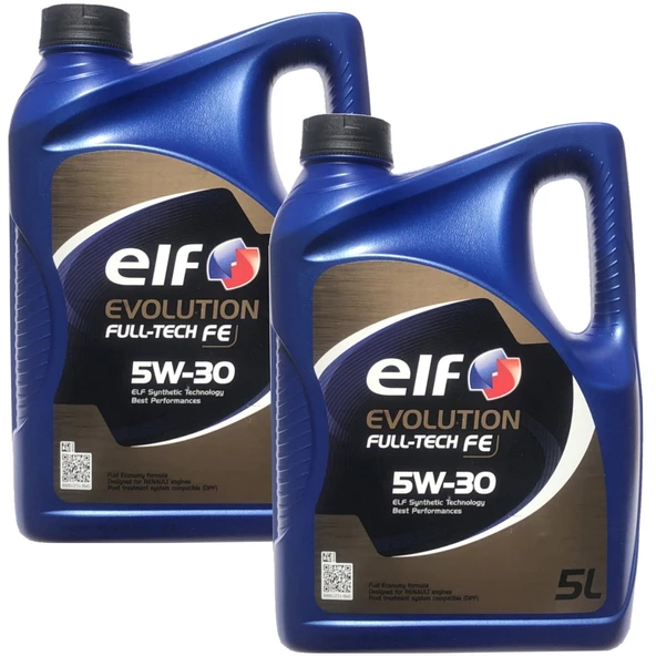Elf Evol Full-Tech Fe 5W-30 Tam Sentetik Motor Yağı 2 x 5 Litre ürün görseli 1