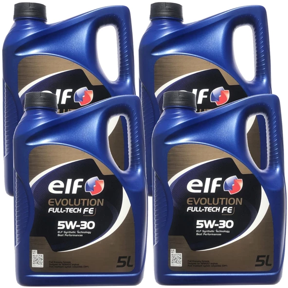 Elf Evol Full-Tech Fe 5W-30 Tam Sentetik Motor Yağı 4 x 5 Litre ürün görseli 1