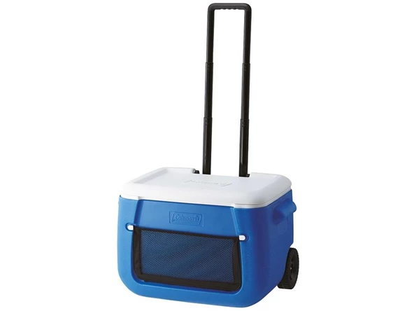 Coleman Poly-Lite Wheeled Mesh 50 QT Tekerlekli Soğutucu Buzluk 47.3 Lt-Mavi-Beyaz ürün görseli 1