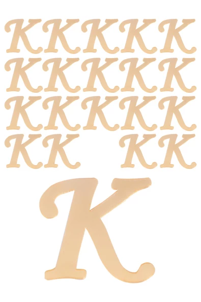Kına Atölyesi 20 Adet Karışık Pleksi Harf 4CM Gold ürün görseli 1