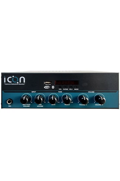 İCON 50 2x50 Watt Stereo 4 Ohm  1 Mikrofon ve 1 Aux Girişli  Usb (Bluetooth) AMFİ ürün görseli 1