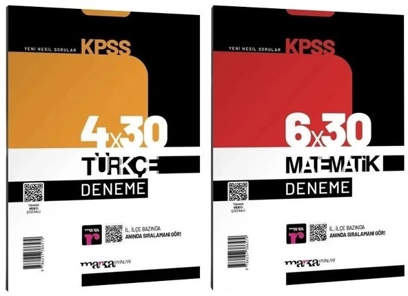 Marka 2026 KPSS Türkçe + Matematik 4+6 Deneme 2 li Set Marka Yayınları ürün görseli 1