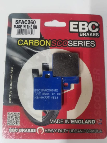 Ebc Sfac260 2006-2010 Piaggio Zip 100 Uyumlu Ön Fren Balatası Karbon Balata ürün görseli 1