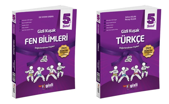 Gizli 2025 5. Sınıf Fen Bilimleri + Türkçe Gizli Kuşak Serisi Seti 2 Kitap ürün görseli 1