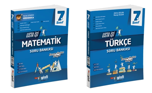 Gizli 2025 7. Sınıf Matematik + Türkçe Usta İşi Soru + Kavram Haritası Seti 2 Kitap ürün görseli 1