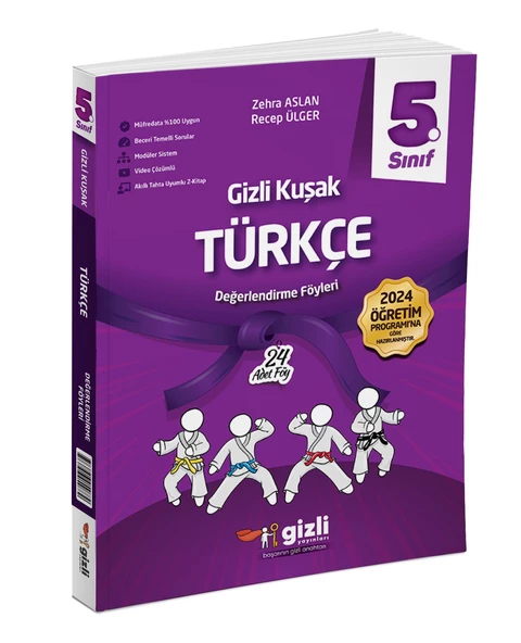 Gizli Yayınları 2025 5. Sınıf Türkçe Değerlendirme Föyleri Gizli Kuşak Serisi ürün görseli 1