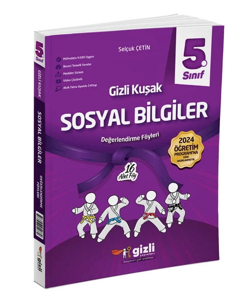 Gizli Yayınları 2025 5. Sınıf Sosyal Bilgiler Değerlendirme Föyleri Gizli Kuşak Serisi ürün görseli 1