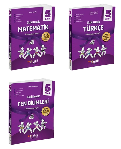 Gizli 2025 5. Sınıf Matematik + Türkçe + Fen Gizli Kuşak Serisi Seti 3 Kitap ürün görseli 1