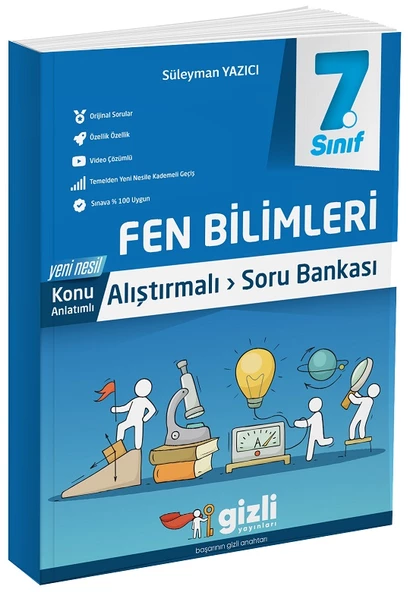 Gizli Yayınları 2025 7. Sınıf Fen Bilimleri Alıştırmalı Soru Bankası ürün görseli 1