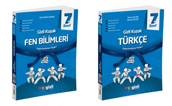Gizli 2025 7. Sınıf Fen Bilimleri + Türkçe Gizli Kuşak Serisi Seti 2 Kitap ürün görseli 1