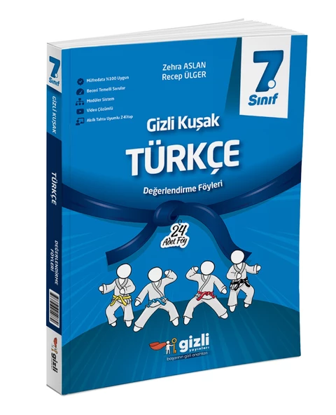 Gizli Yayınları 2025 7. Sınıf Türkçe Değerlendirme Föyleri Gizli Kuşak Serisi ürün görseli 1
