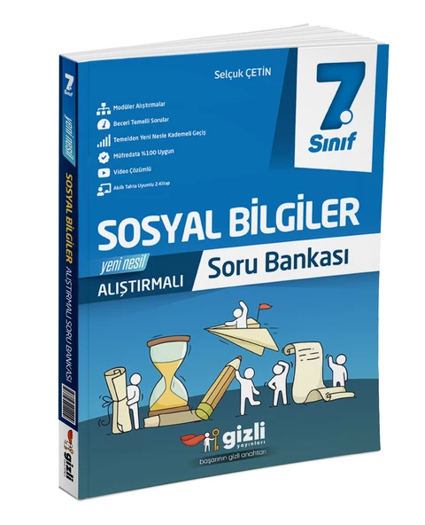 Gizli Yayınları 2025 7. Sınıf Sosyal Bilgiler Alıştırmalı Soru Bankası ürün görseli 1