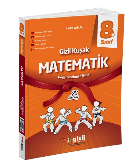 Gizli Yayınları 2025 8. Sınıf Matematik Değerlendirme Föyleri Gizli Kuşak Serisi ürün görseli 1