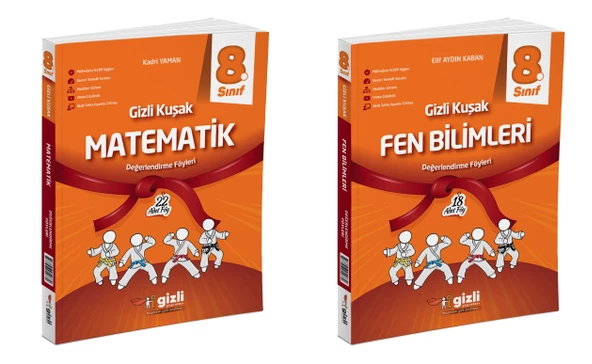 Gizli 2025 8. Sınıf Lgs Matematik + Fen Bilimleri Gizli Kuşak Serisi Seti 2 Kitap ürün görseli 1