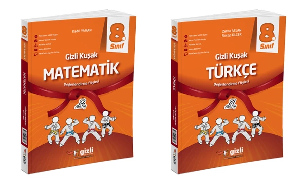 Gizli 2025 8. Sınıf Lgs Matematik + Türkçe Gizli Kuşak Serisi Seti 2 Kitap ürün görseli 1