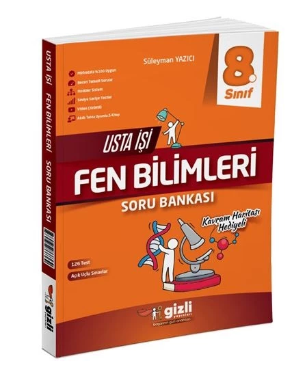 Gizli Yayınları 2025 8. Sınıf Fen Bilimleri Usta İşi Soru Bankası + Kavram Haritası ürün görseli 1