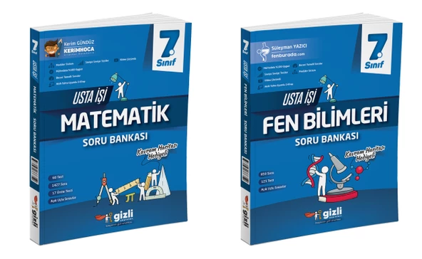 Gizli 2025 7. Sınıf Matematik + Fen Bilimleri Usta İşi Soru + Kavram Haritası Seti 2 Kitap ürün görseli 1