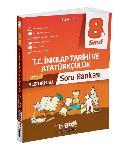 Gizli Yayınları 2025 8. Sınıf İnkılap Tarihi Alıştırmalı Soru Bankası ürün görseli 1