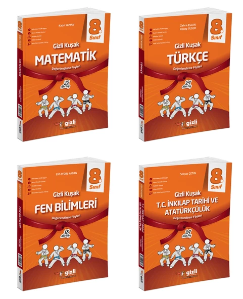 Gizli 2025 8. Sınıf Lgs Matematik + Türkçe + Fen + İnkılap Gizli Kuşak Serisi Seti 4 Kitap ürün görseli 1