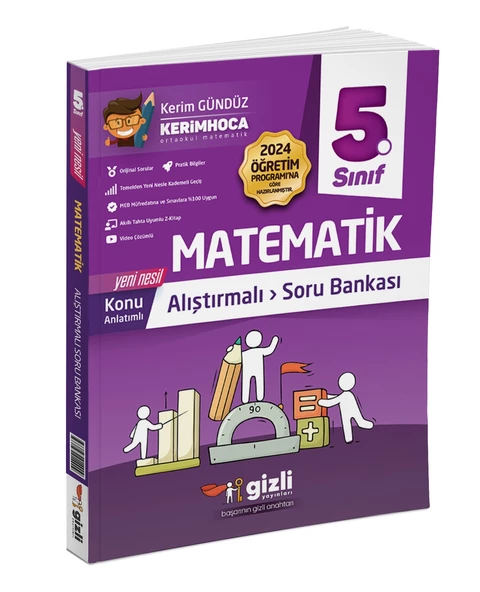 Gizli Yayınları 2025 5. Sınıf Matematik Alıştırmalı Soru Bankası ürün görseli 1