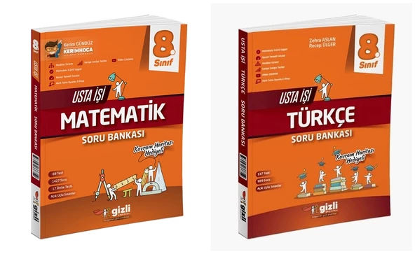 Gizli 2025 8. Sınıf Lgs Matematik + Türkçe Usta İşi Soru + Kavram Haritası Seti 2 Kitap ürün görseli 1