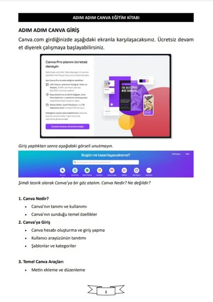 Adım Adım Uygulamalı Canva Eğitim Kitabı - Resim 2