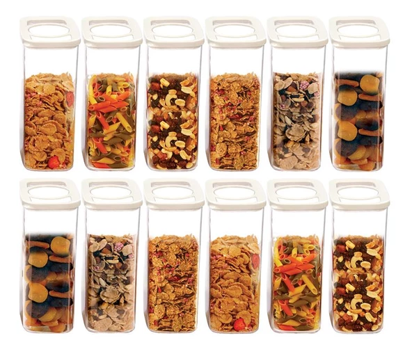 Moonstar 12 Li Süper Set Saklama Kabı Erzak Kabı Seti 2250 ML-MAX-523 ürün görseli 1