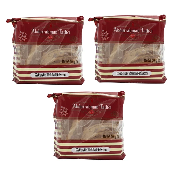 Abdurrahman Tatlıcı Kakaolu Tahin Helva 300 gr x 3 Adet ürün görseli 1