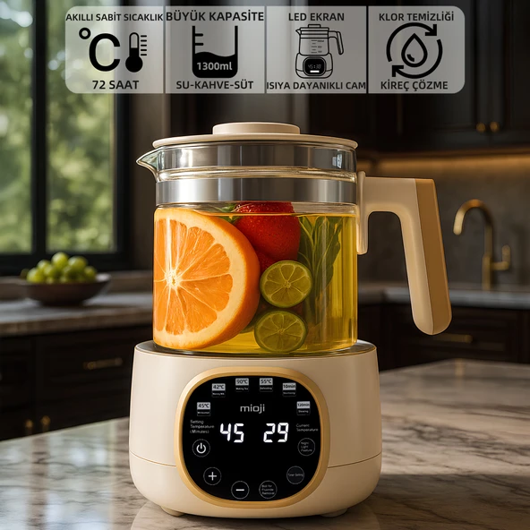 Mioji Mio K99 Çok Fonksiyonlu 600 W 1.3 lt Cam Kettle ürün görseli 1