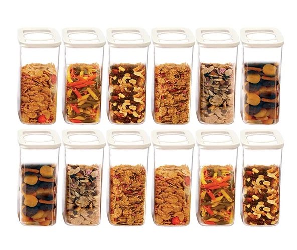 Moonstar 12 Li Süper Set Saklama Kabı Erzak Kabı Seti 1650 ML-MAX-522 ürün görseli 1