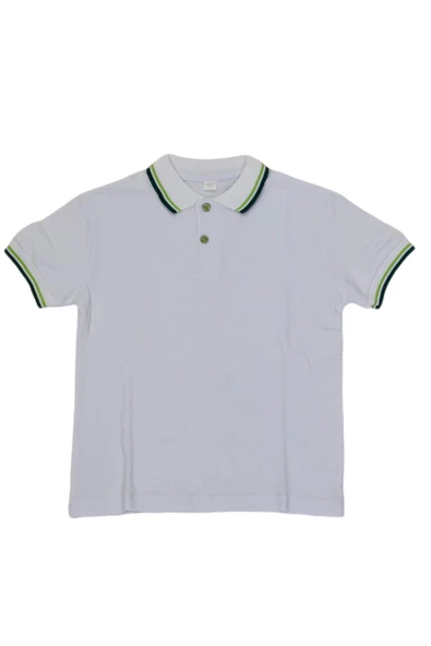 Kolej Polo Yaka Tişört Beyaz BGL-ST03880 ürün görseli 1
