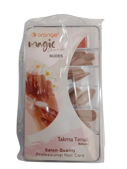 Orange Magic Touch Nudes Takma Tırnak Seti 100 lü ürün görseli 1
