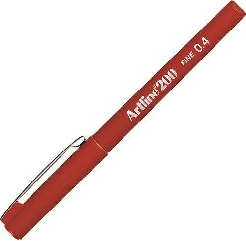 ARTLINE FINELINER KALEM 0.4 KIRMIZI (EK-200) ürün görseli 1