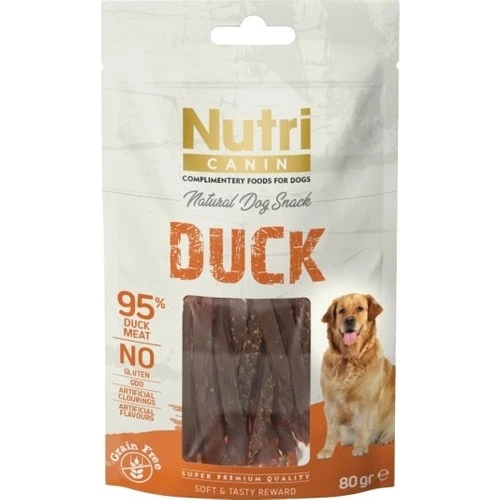 Nutri Canin Duck Snack Ördek Etli Köpek Ödülü 80 gr - Tahılsız ve Hipoalerjenik ürün görseli 1