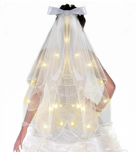 Tokalı Duvak İncili Ledli 70 cm - Resim 2