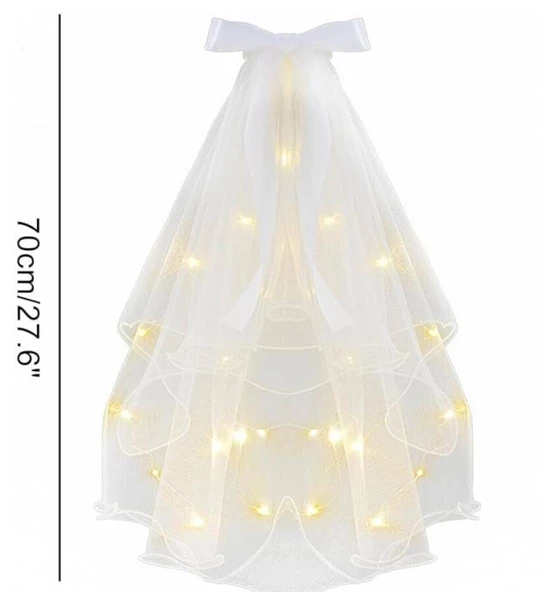 Tokalı Duvak İncili Ledli 70 cm - Resim 5