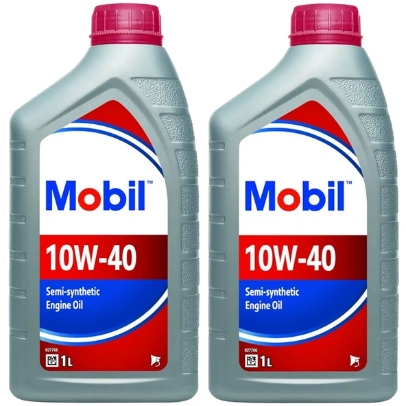 Mobil 10W-40 Yarı Sentetik Motor Yağı 2 x 1 Litre ürün görseli 1